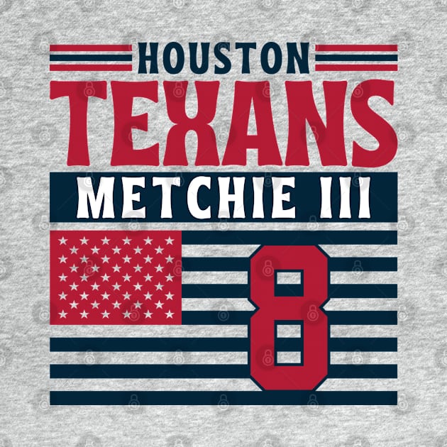 Houston Texans Metchie III 8 American Flag Football by Astronaut.co